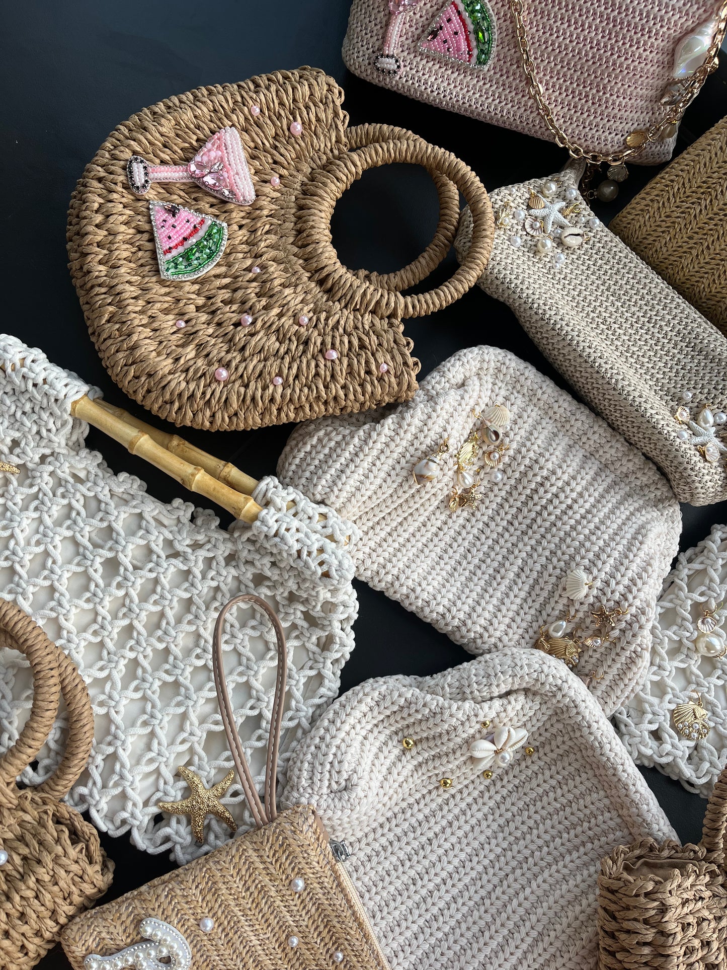 PearledMelon martini beach bag