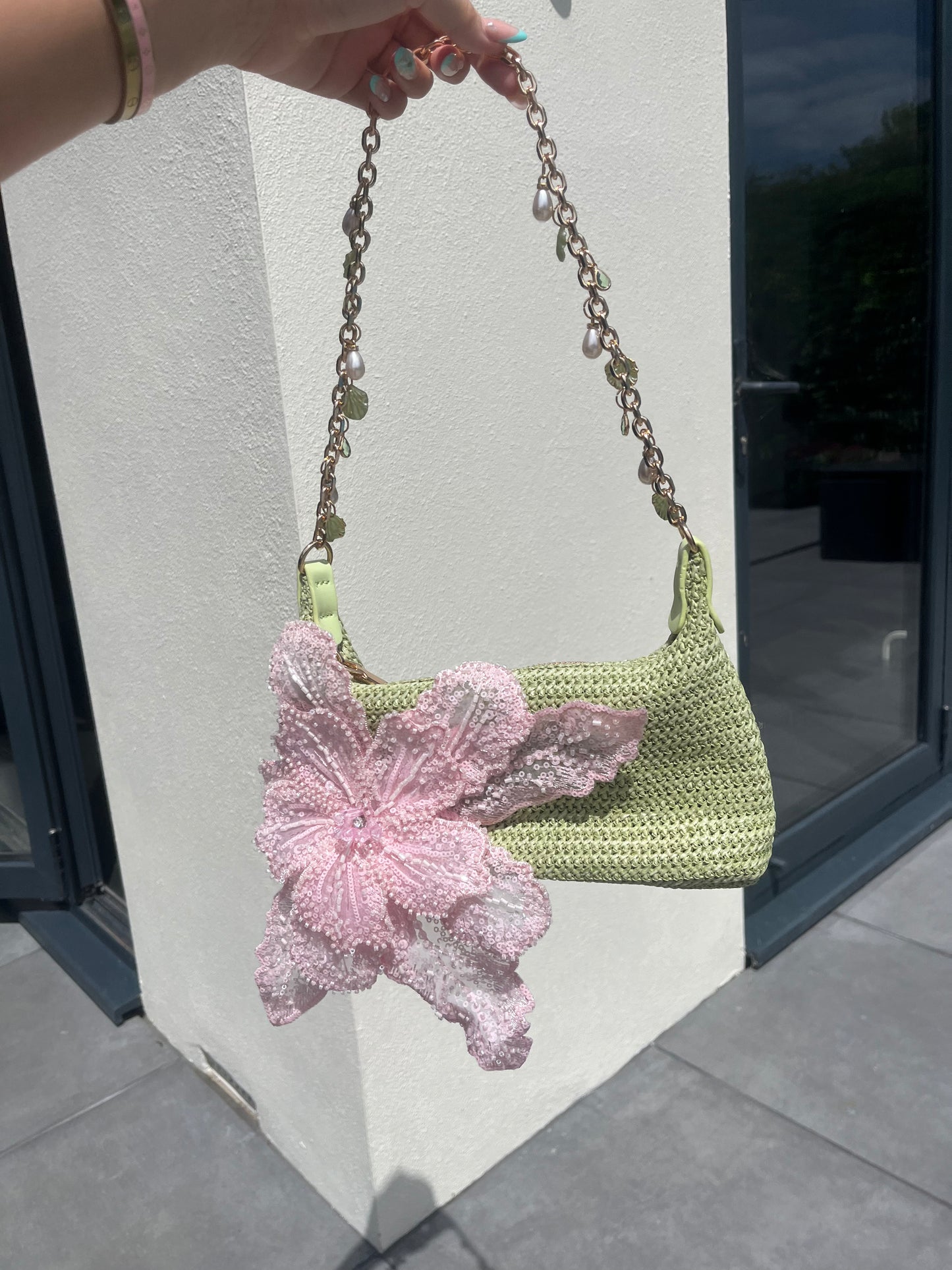Matcha pink Gracie shoulder bag