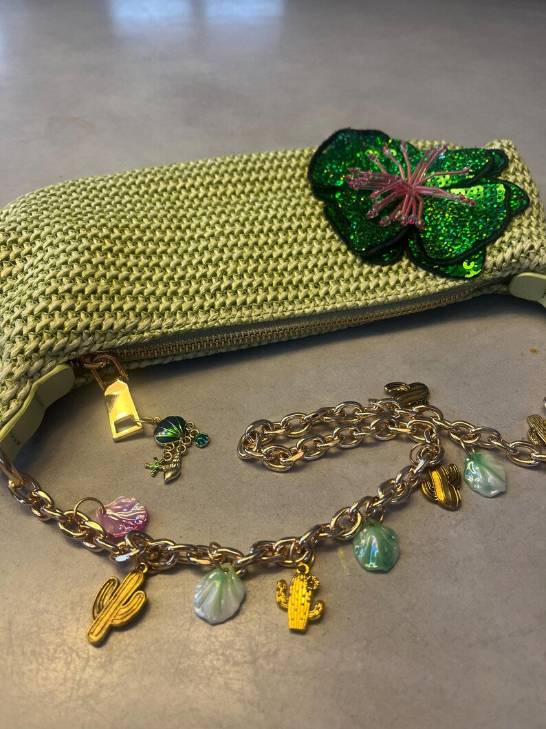 Matcha / green flora bag