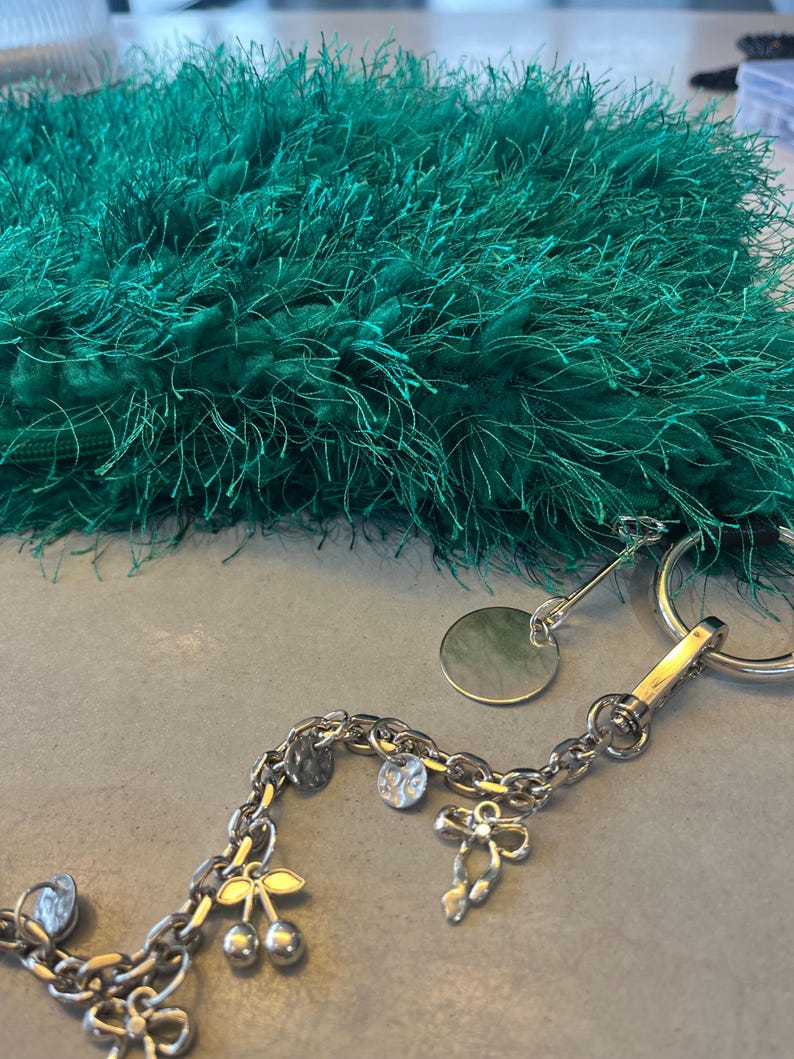 Green Fluffy bag
