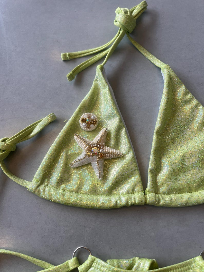 Matcha cream starfish bikini