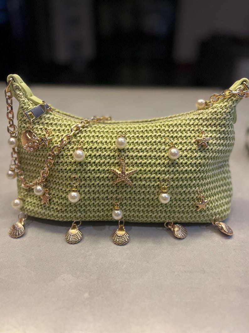 Matcha multi charm starfish bag