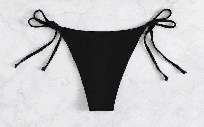 Black / dark orange bikini