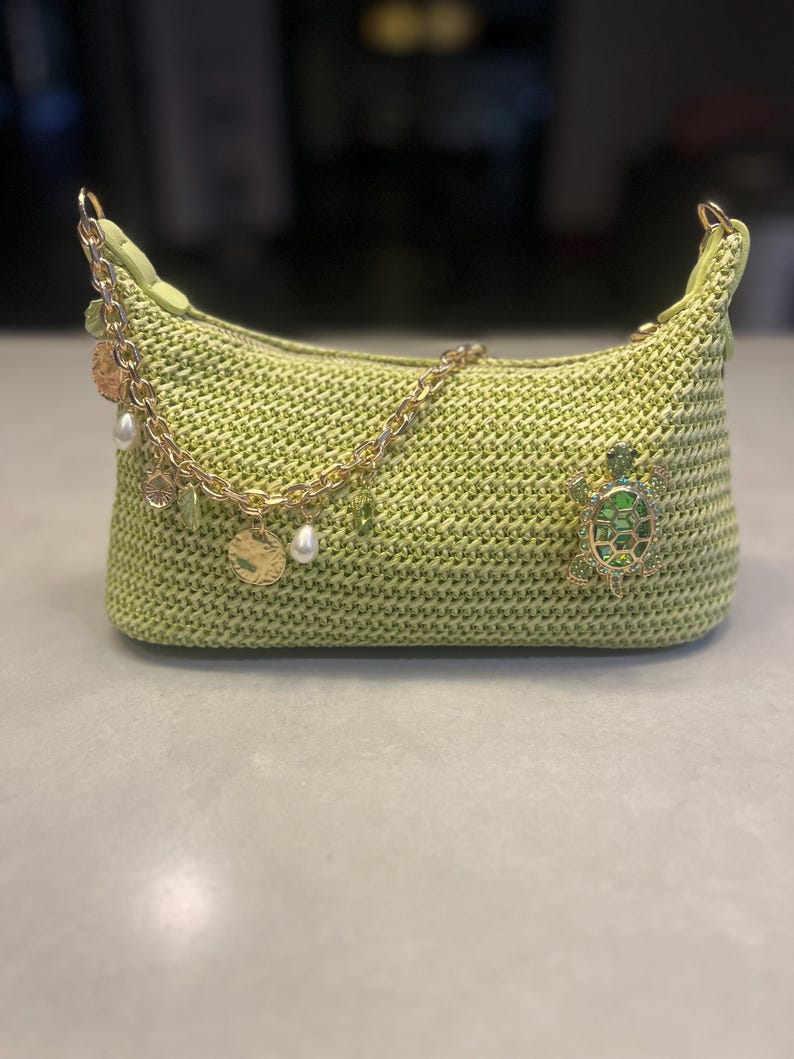 Matcha turtle bay charm bag