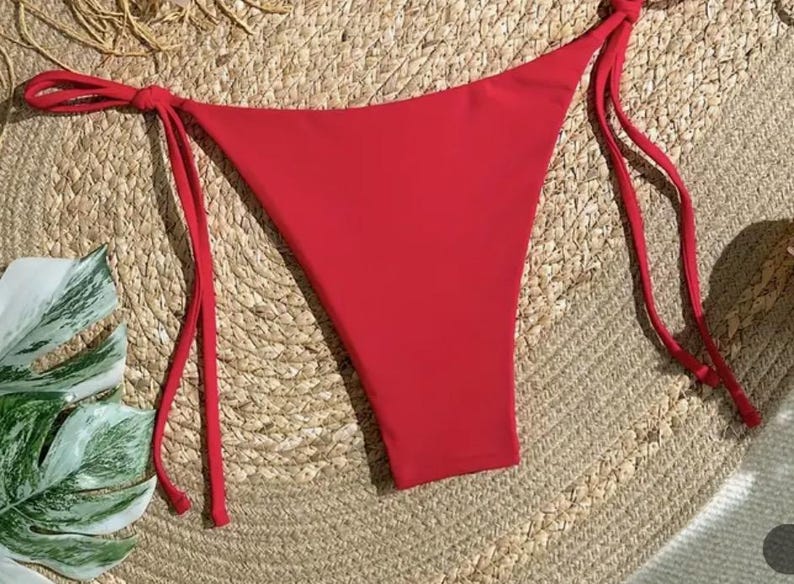 Red blossom bikini