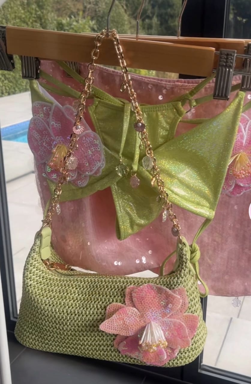 Matcha & pink sparkle flora collection