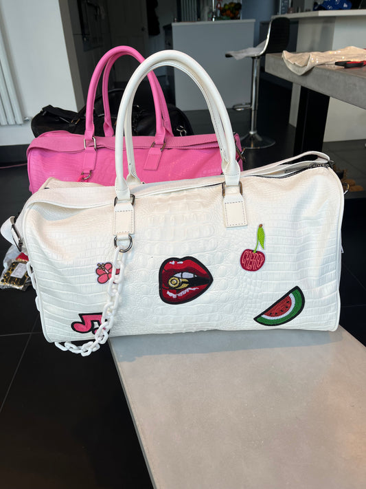White weekend / airport bag / holdall