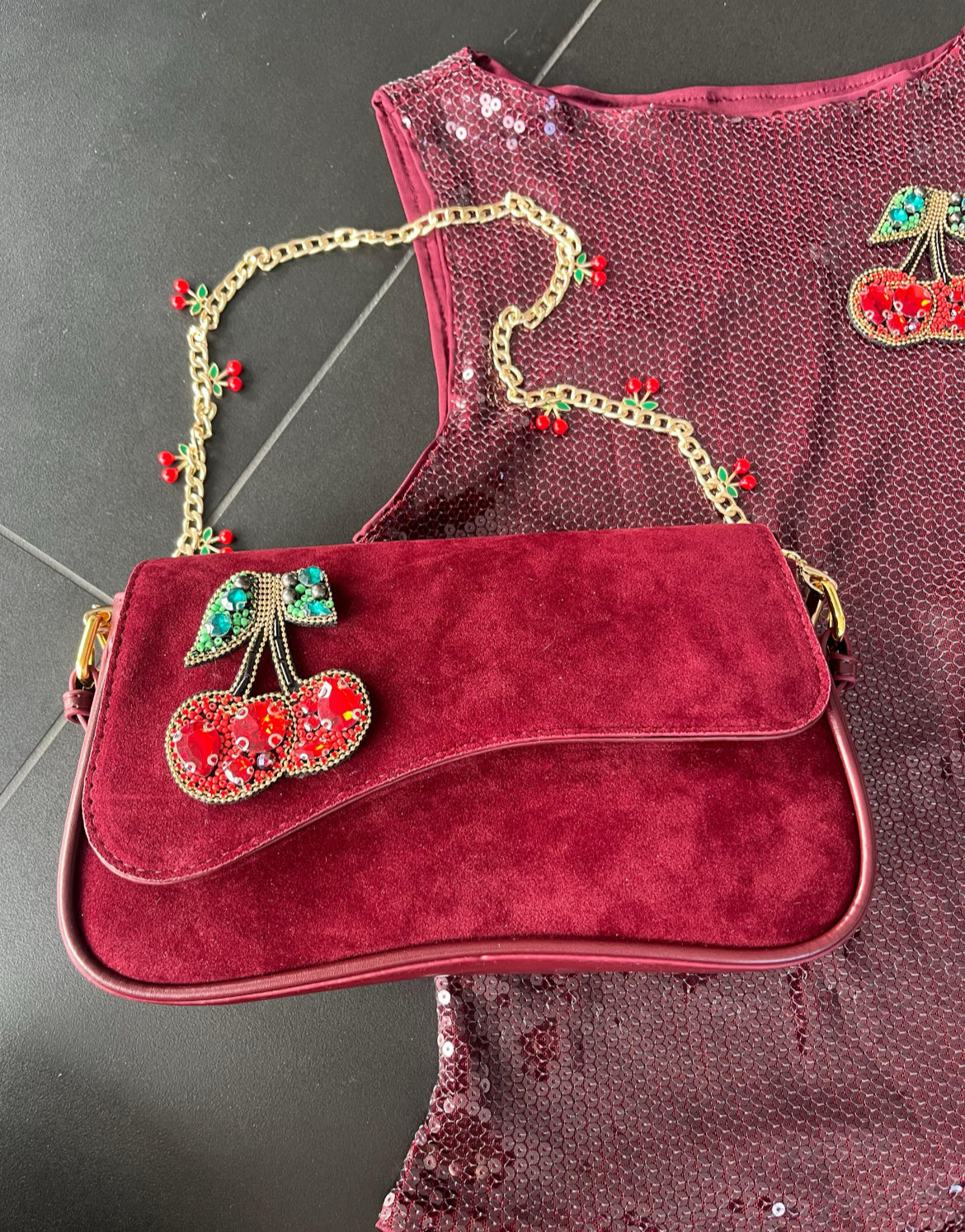 Burgundy Gem cherry bag