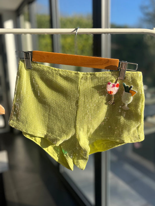 Matcha beaded cocktails shorts ONLY
