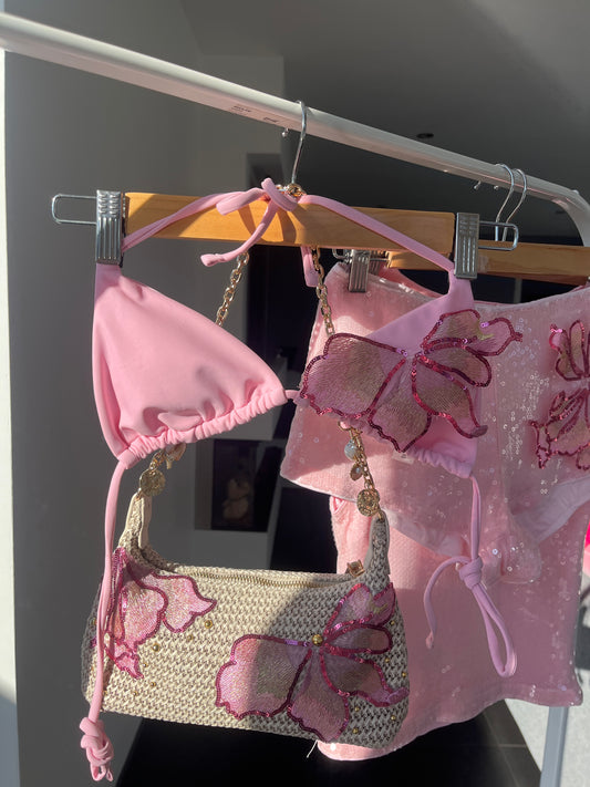 Pink candy blossom bikini