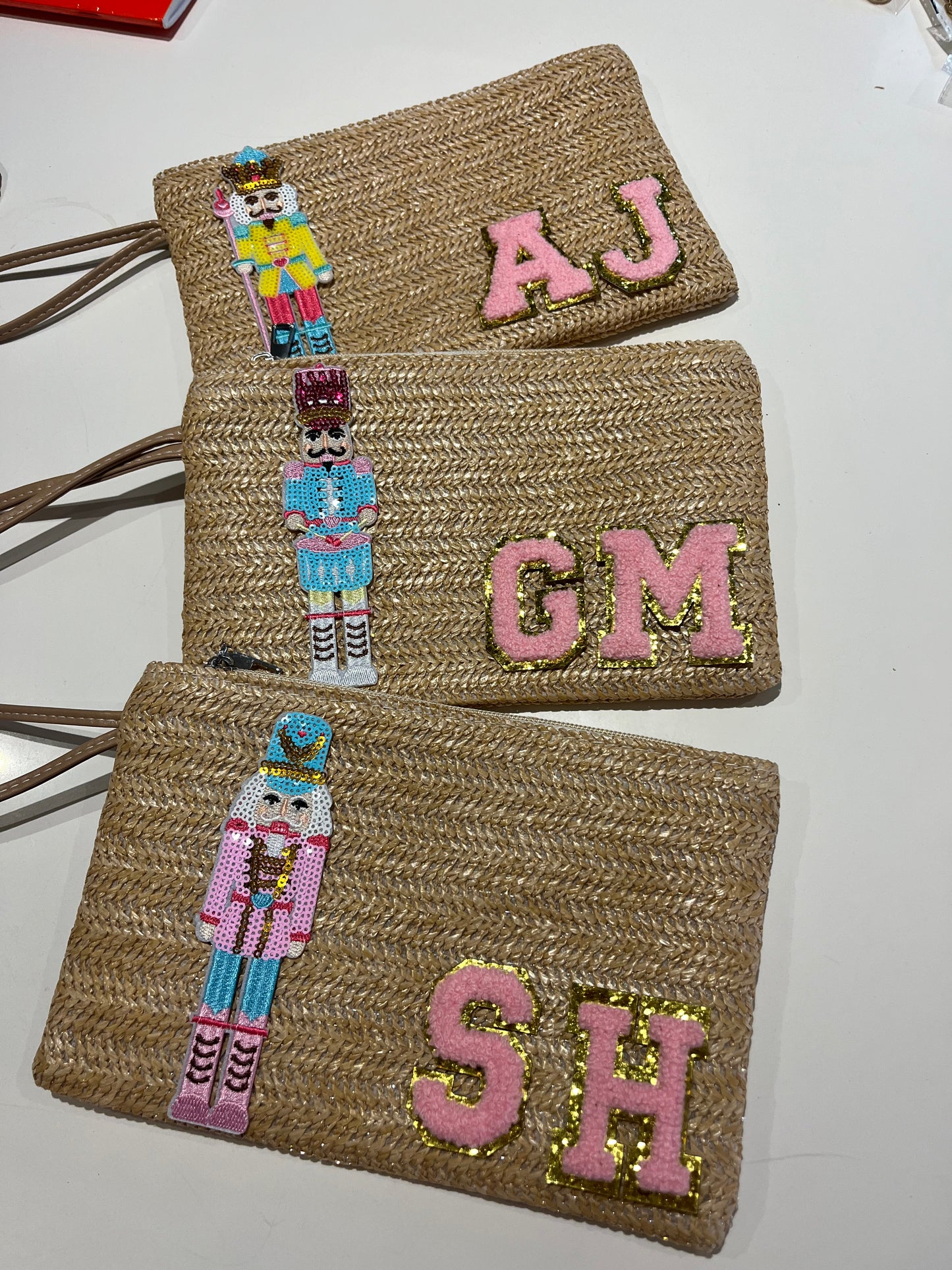 Christmas nutcracker personalised clutch / pouch bag