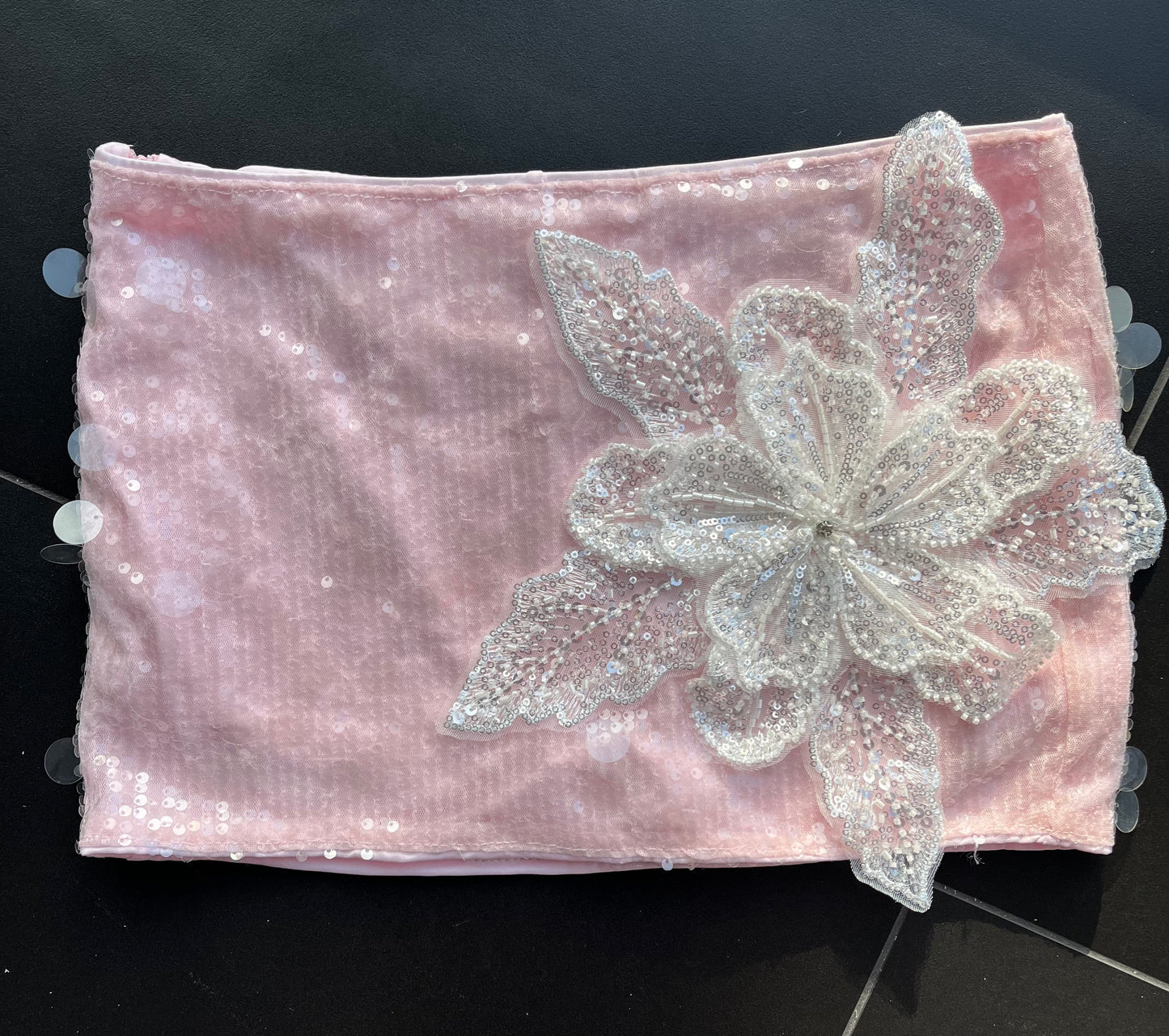 Pink / white Gracie sequin skort