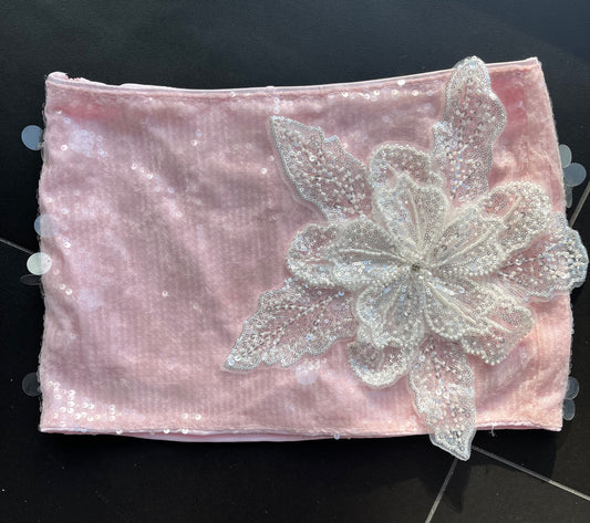 Pink / white Gracie sequin skort