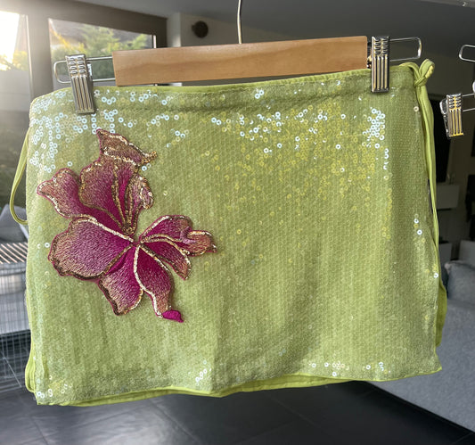 Matcha pink blossom skirt