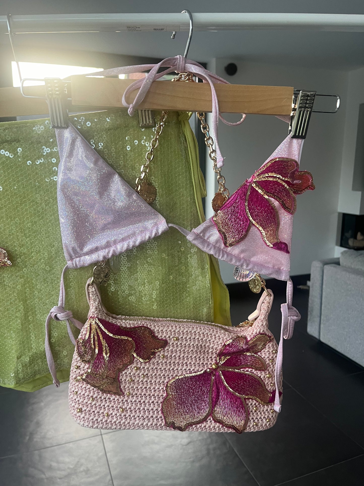 Pink sparkle blossom Micro & standard bikini