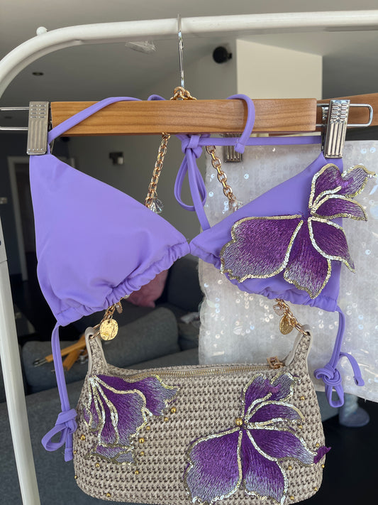 violet blossom bikini