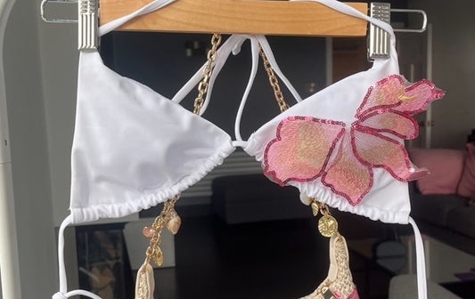 White Candy blossom bikini