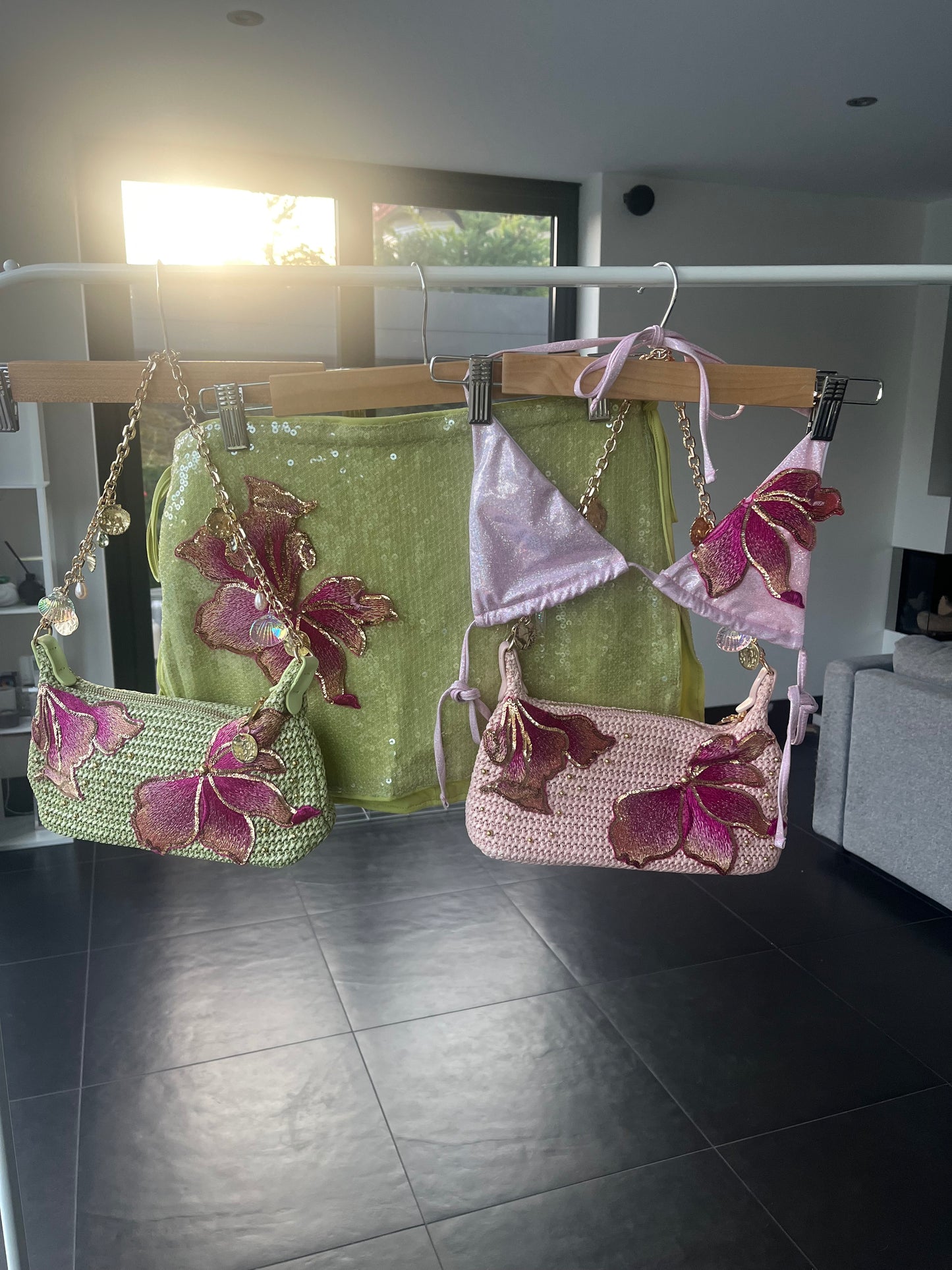 Pink sparkle blossom Micro & standard bikini