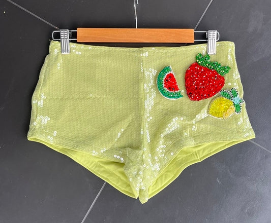 Matcha beaded summer fruits  sequin SHORTS ONLY