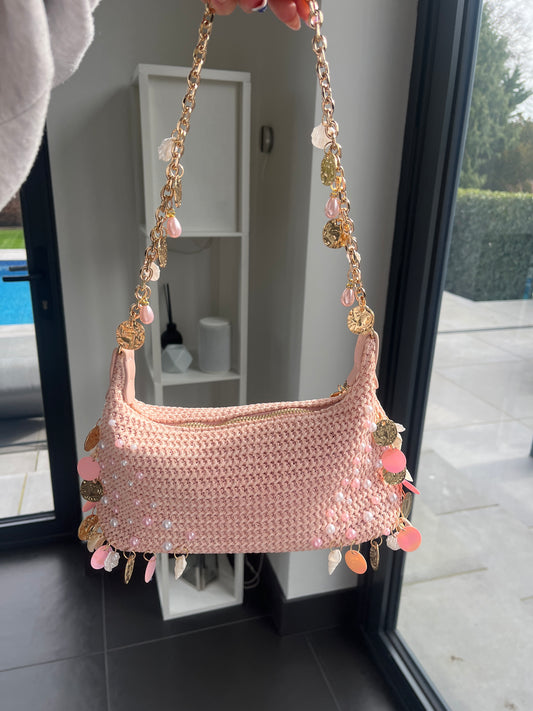 Pink Marbella charm bag