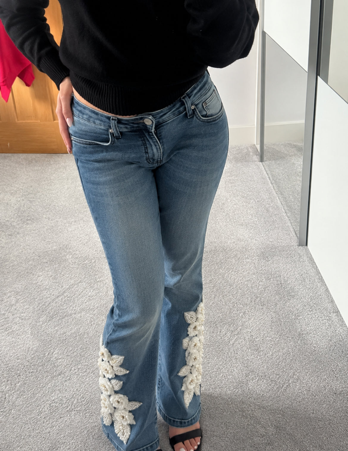 Snow lace jeans