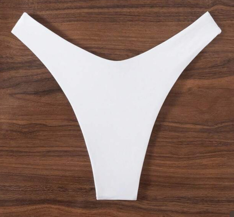 White pink flora bandeau bikini