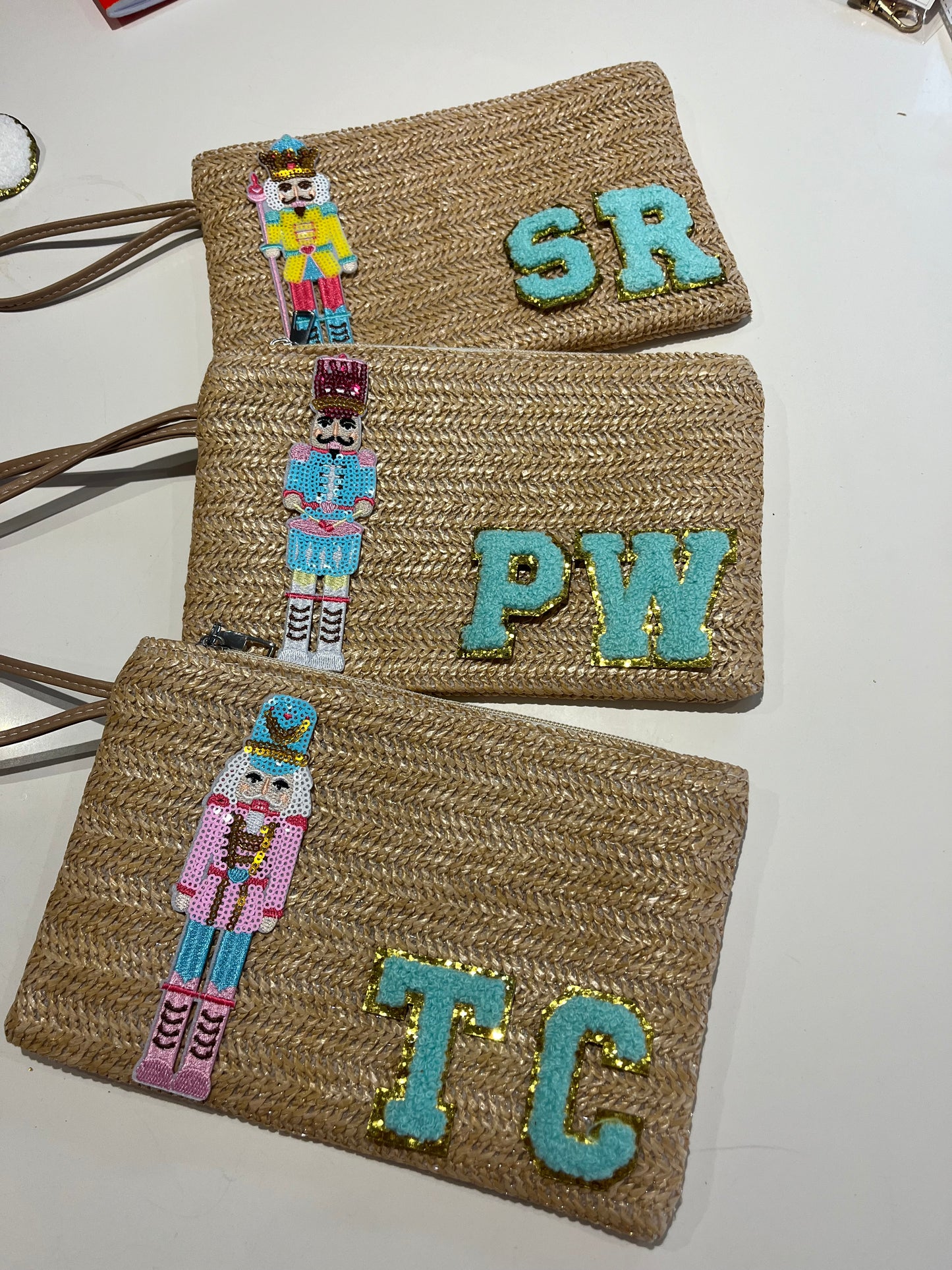 Christmas nutcracker personalised clutch / pouch bag