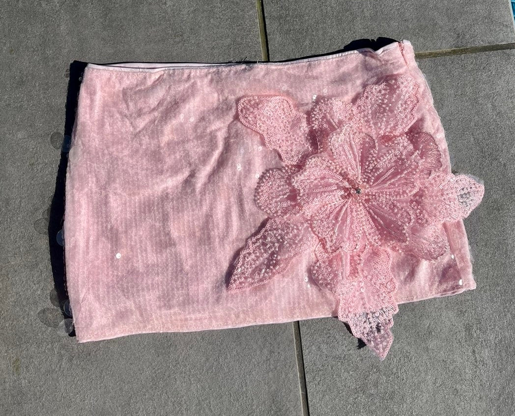 Pink Gracie sequin skort