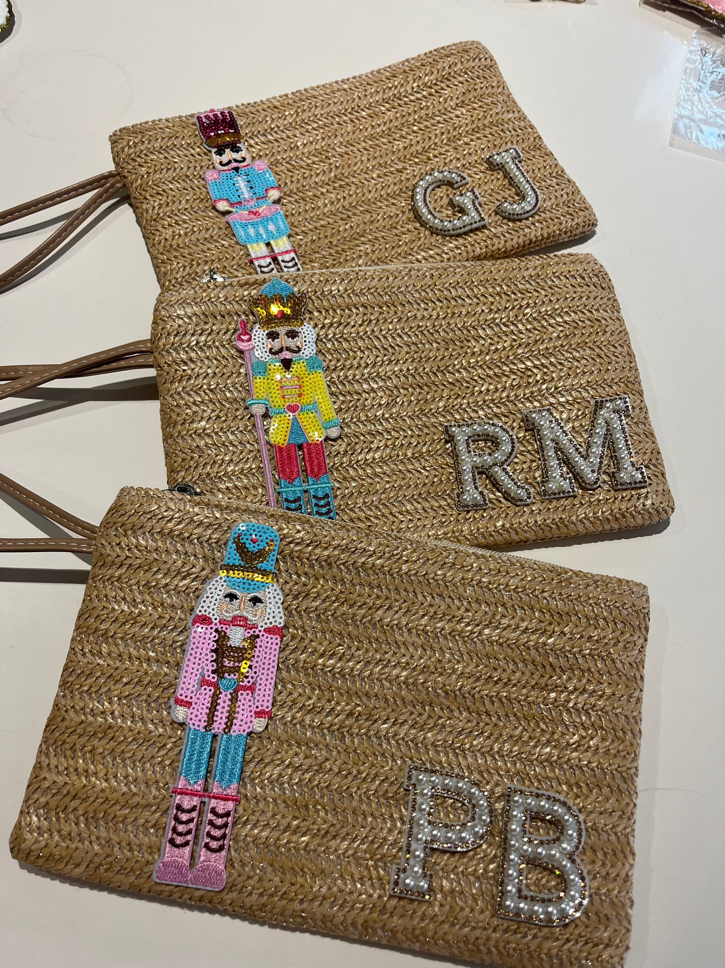 Christmas nutcracker personalised clutch / pouch bag