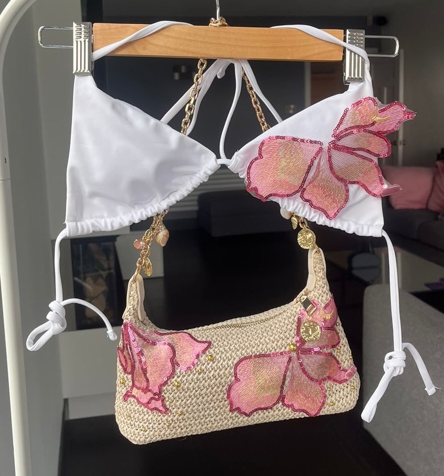 White Candy blossom bikini