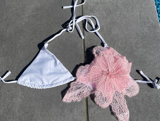 White/Pink Gracie bikini