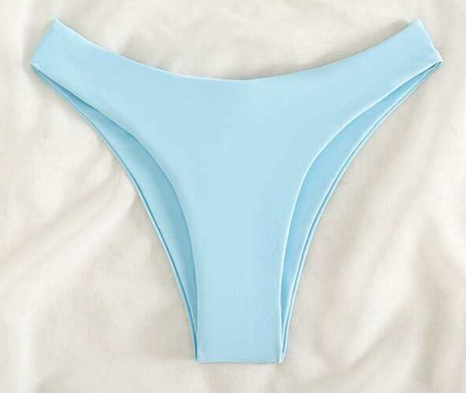 Blue Pink flora bandeau bikini