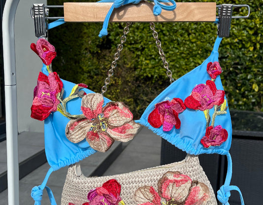 Blue/Red Rosalia bikini