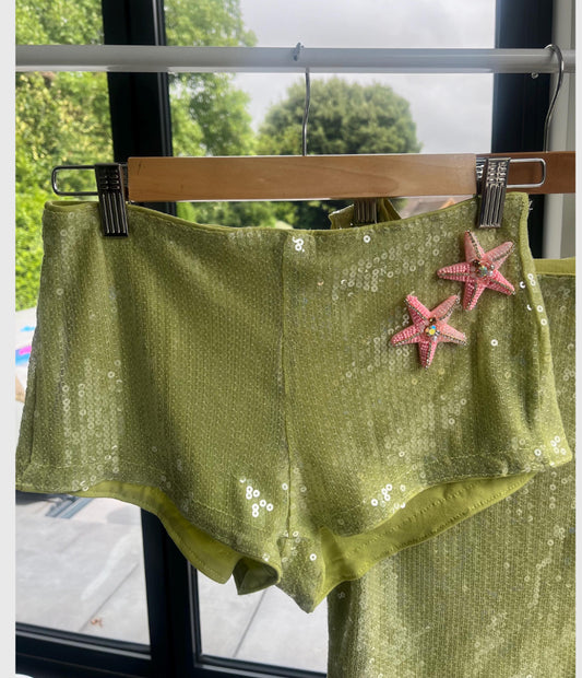 Matcha double pink starfish Shorts ONLY