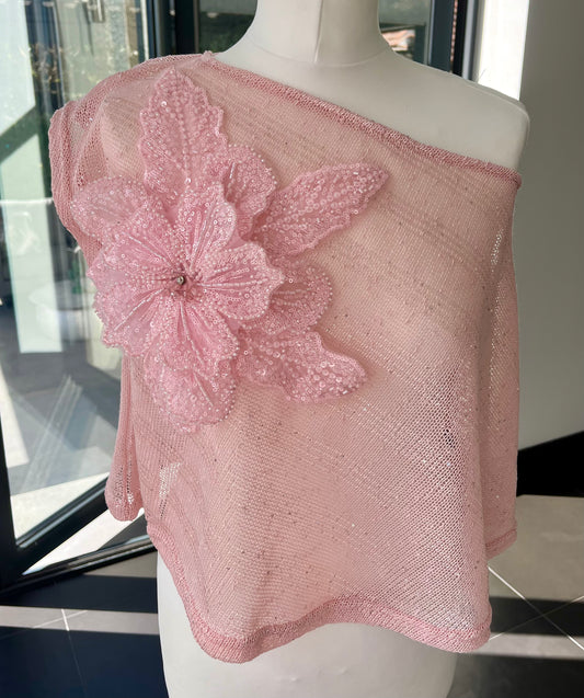 Pink Gracie poncho cover up