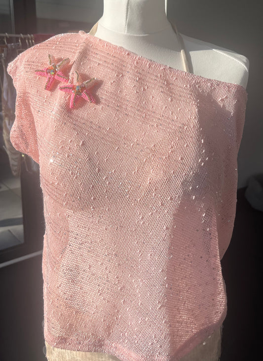Pink flamingos poncho cover up
