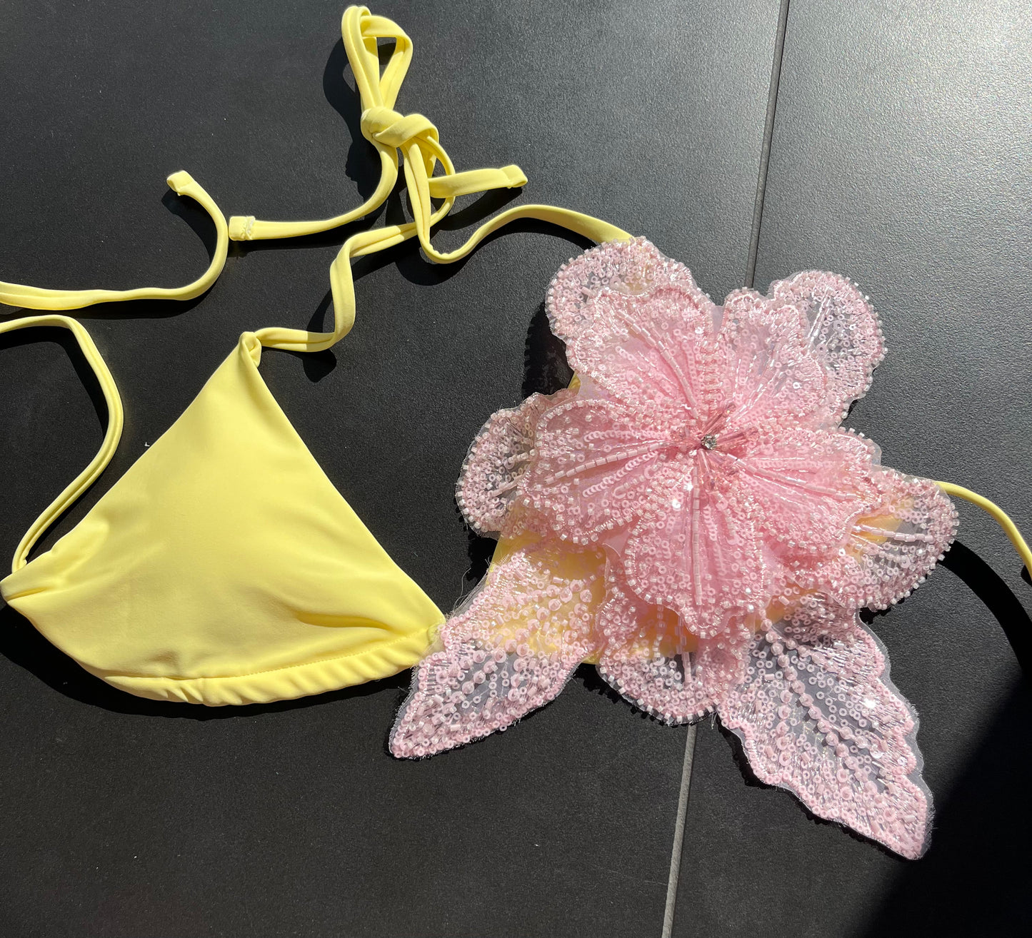 Yellow pink Gracie bikini
