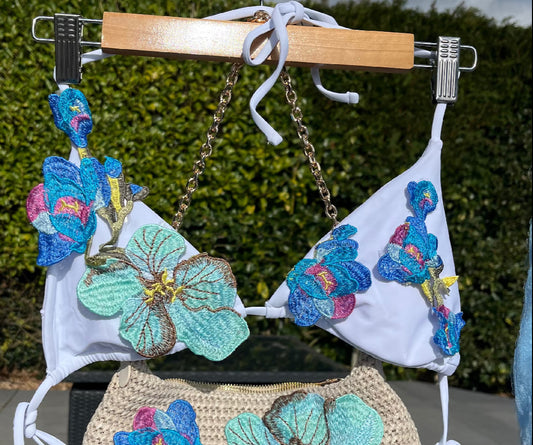 White/Blue Rosalia bikini