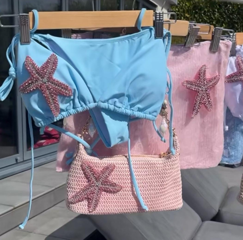 Blue / pink Gem starfish bikini