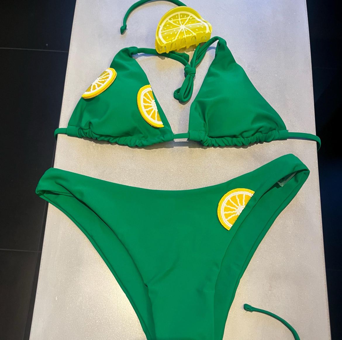 Green lemons bikini