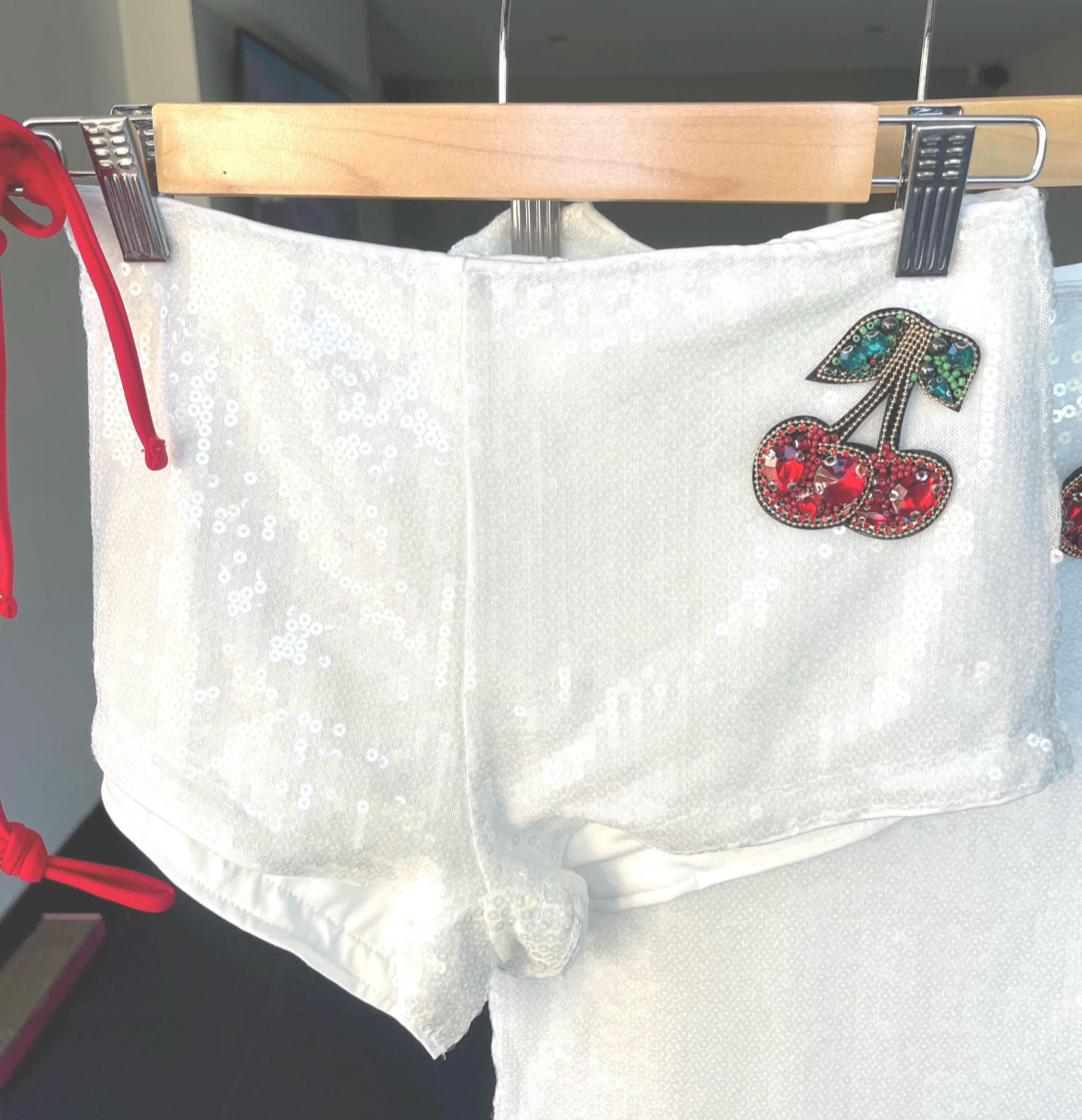White Gem cherry shorts ONLY