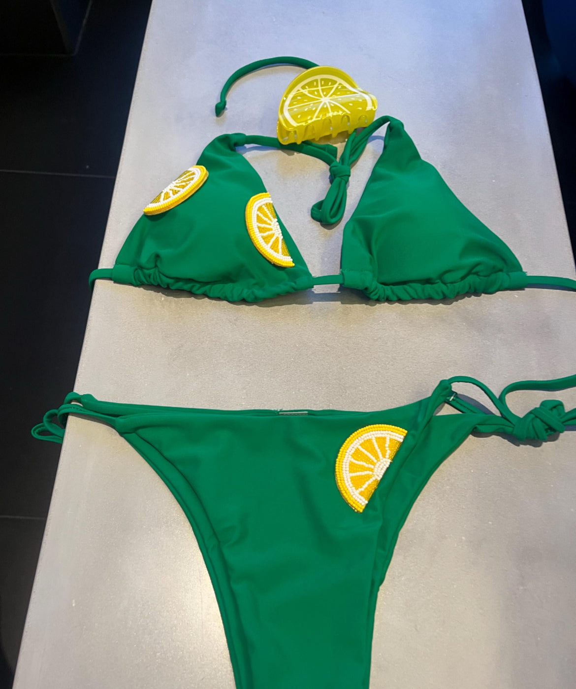 Green lemons bikini