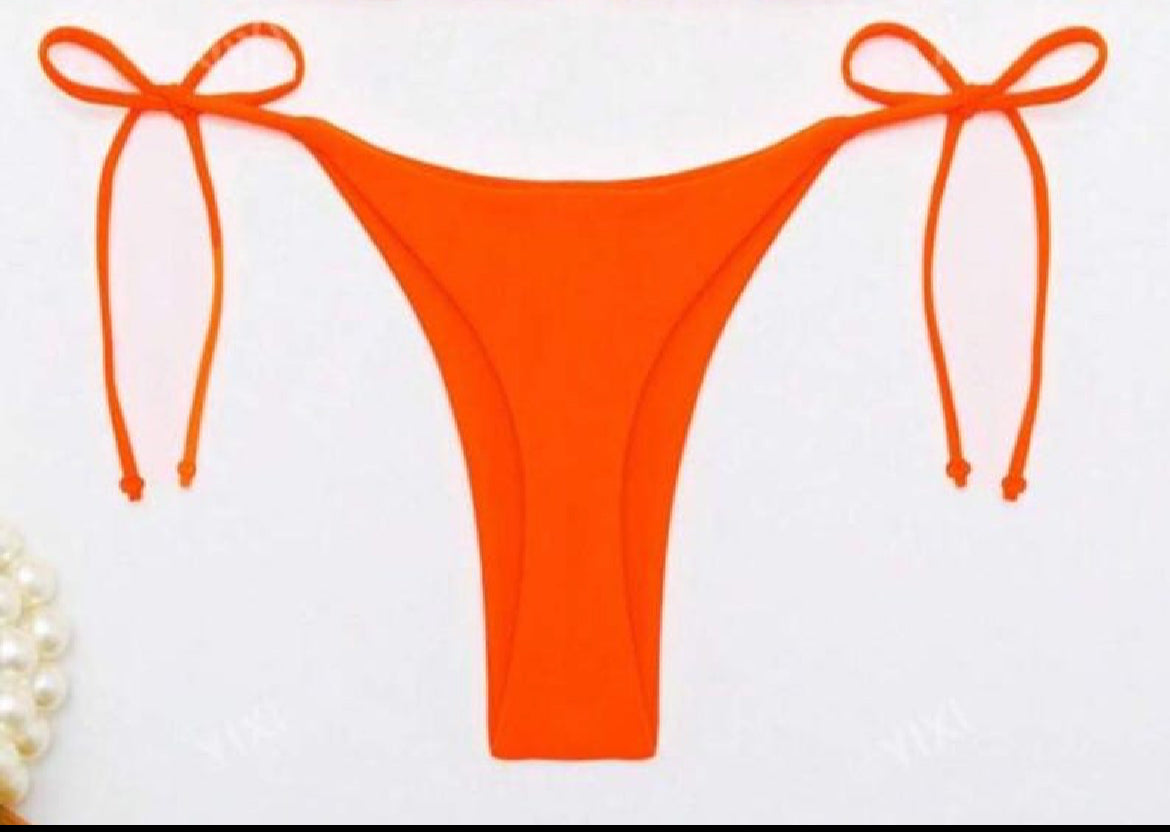 Orange / black flora bikini