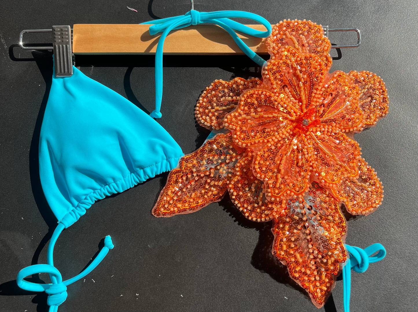 Turquoise orange Gracie bikini