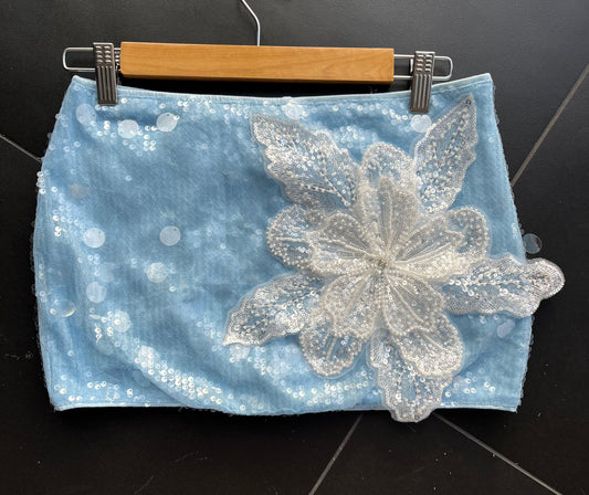 Blue white Gracie sequin skort