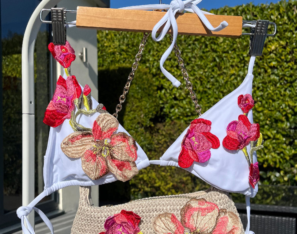 White/Red Rosalia bikini