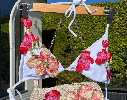 White/Red Rosalia bikini