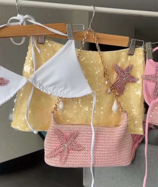 Yellow / pink Gem starfish skort