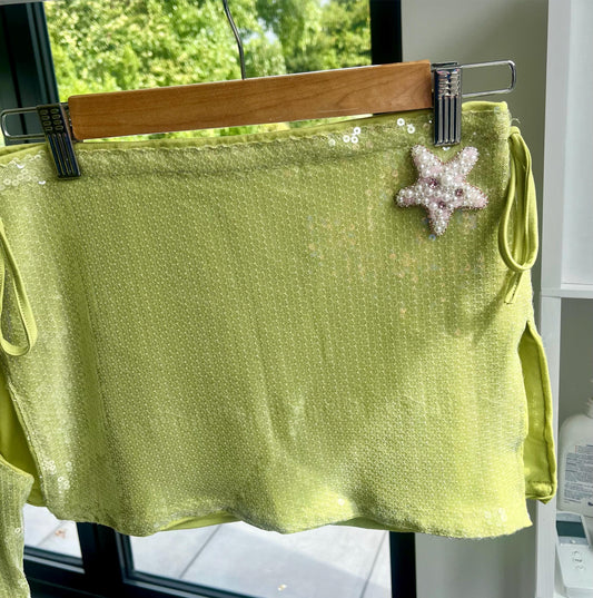 Matcha Pearl starfish skirt