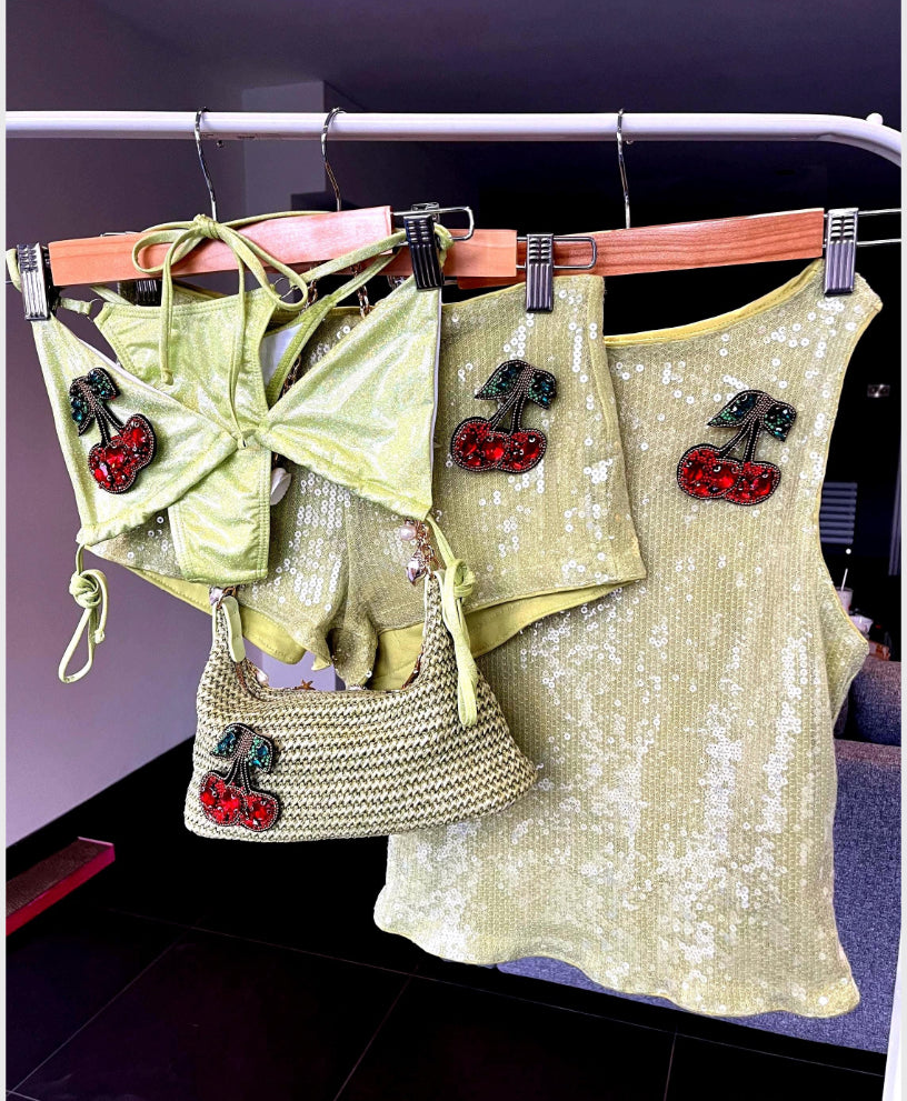 Matcha gem cherry tank top ONLY